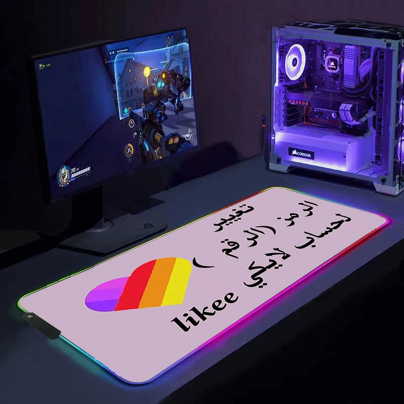 

Коврик для мыши Rgb Likee Коврик для мыши Компьютерный коврик аксессуары для клавиатуры Настольный коврик для мыши Xxl коврик для мыши