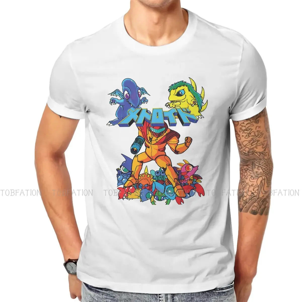 

Футболка Metroid Zero Mission Game винтажная, Классическая Летняя оверсайз Хлопковая мужская одежда с графическим принтом для подростков, футболка в с...