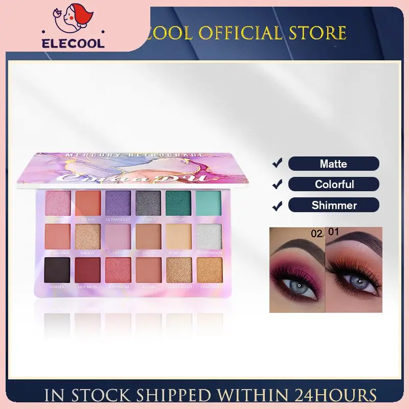 

Makeup Eyeshadow Pallete Makeup Brushes 18 Color Shimmer Pigmented Eye Shadow Palette Make up Palette Cosmetics maquillaje