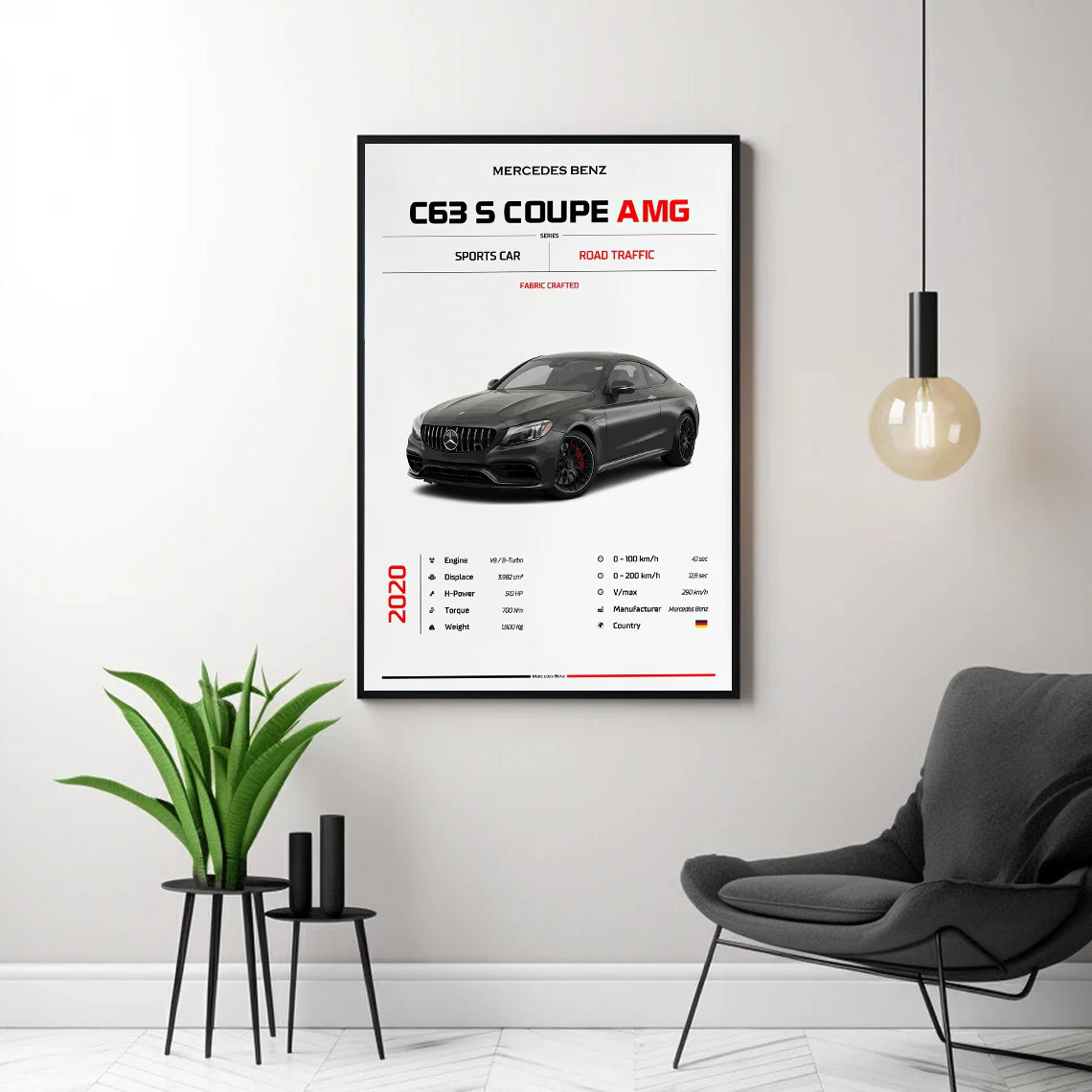 Картина на холсте с изображением автомобиля