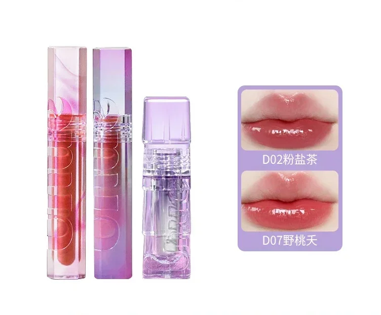 Uue Dudu Блеск для губ Увлажняющий водянистый стеклянный блеск Весна и лето Кристалл