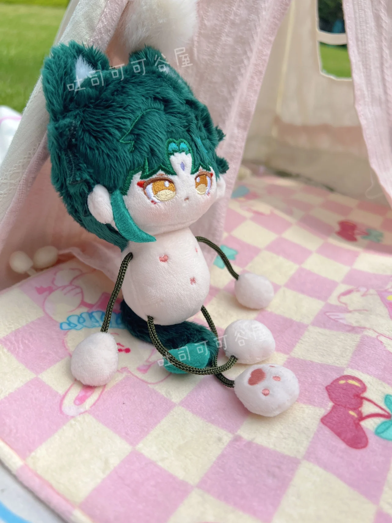 Аниме Genshin Impact Xiao Kunikuzushi 10 см Муравьиное тело плюшевые куклы подвесная сумка