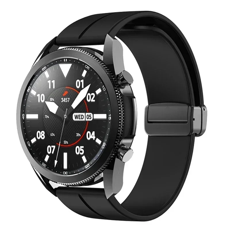 Фото Магнитный складной ремешок с пряжкой для IMIKI SF1 SmartWatch, силиконовый ремешок для IMIKI SF1 Huawei GT 5 4 Pro, ремешок для часов 46 мм, браслет №3