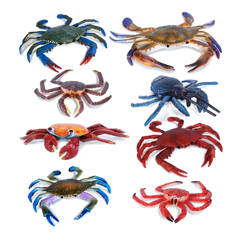 

Simulated Animals Toy Environmental Protection Crab Toy Green Crab Action Figures Animal Model Kids Educational Toy Gifts