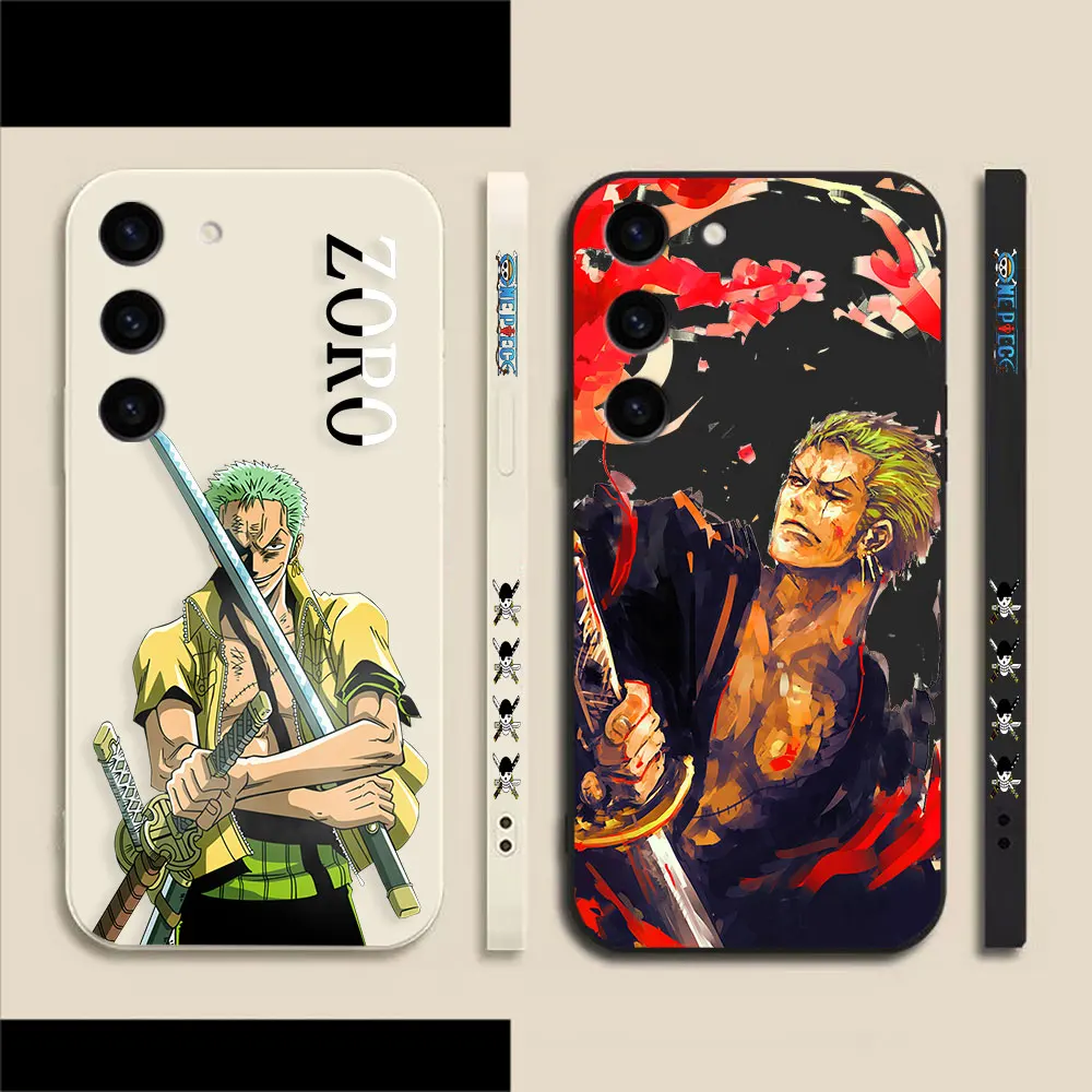 

O-ONE P-PIECE Z-ZORO Phone Case For Samsung S23 S22 S21 S20 FE S11 S11E S10 S10E S9 S30 Ultra Plus 4G 5G Case Fundas Shell Capa