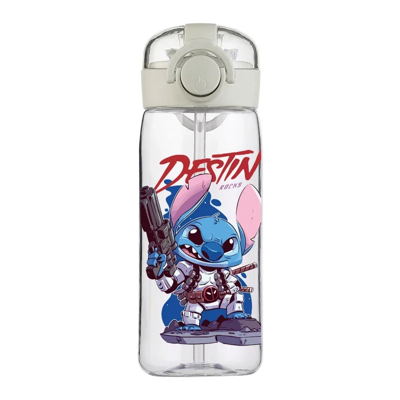 

Disney Stitch Cup, прозрачная брендовая бутылка для воды, спортивная герметичная милая пластиковая школьная бутылка для воды для детей, 400 мл