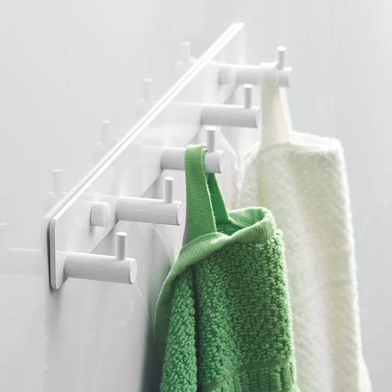 

Hotaan Black and White Color Coat Robe Hook Wall Mount Towel Holder Bathroom Accessories Organizer Luxury Clothes Hook Rack
