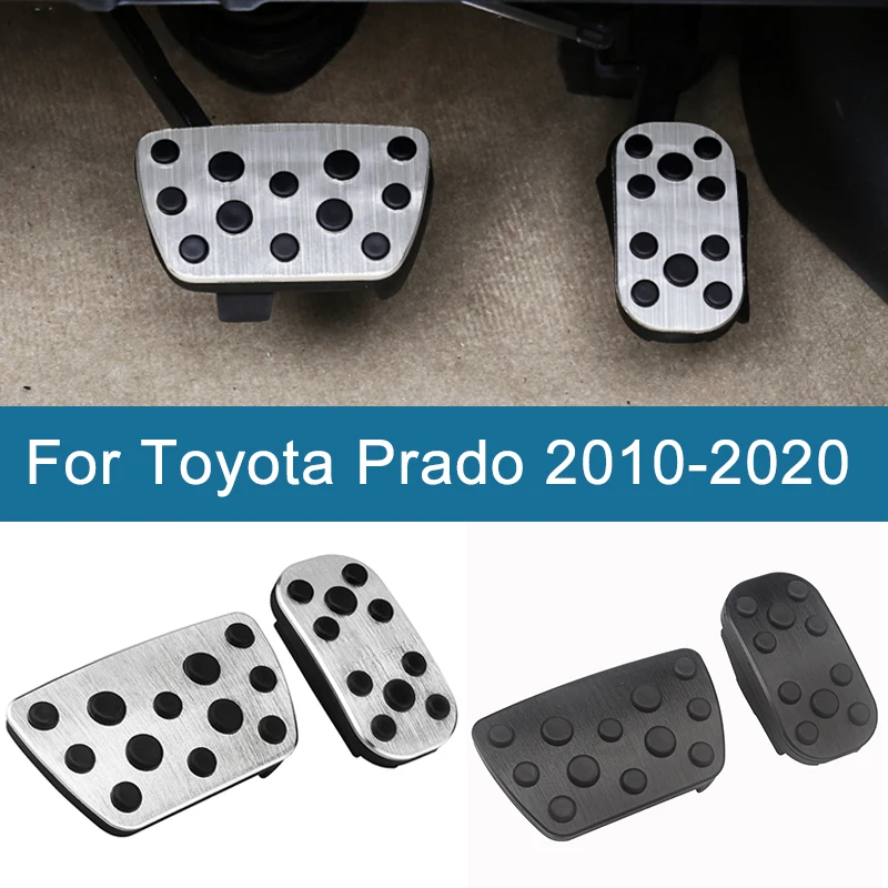 Pedal de acelerador de combustible para coche, cubierta de Pedal de freno, almohadilla antideslizante para Toyota Land Cruiser Prado 150, 2010-2018, 2019, 2020, accesorios