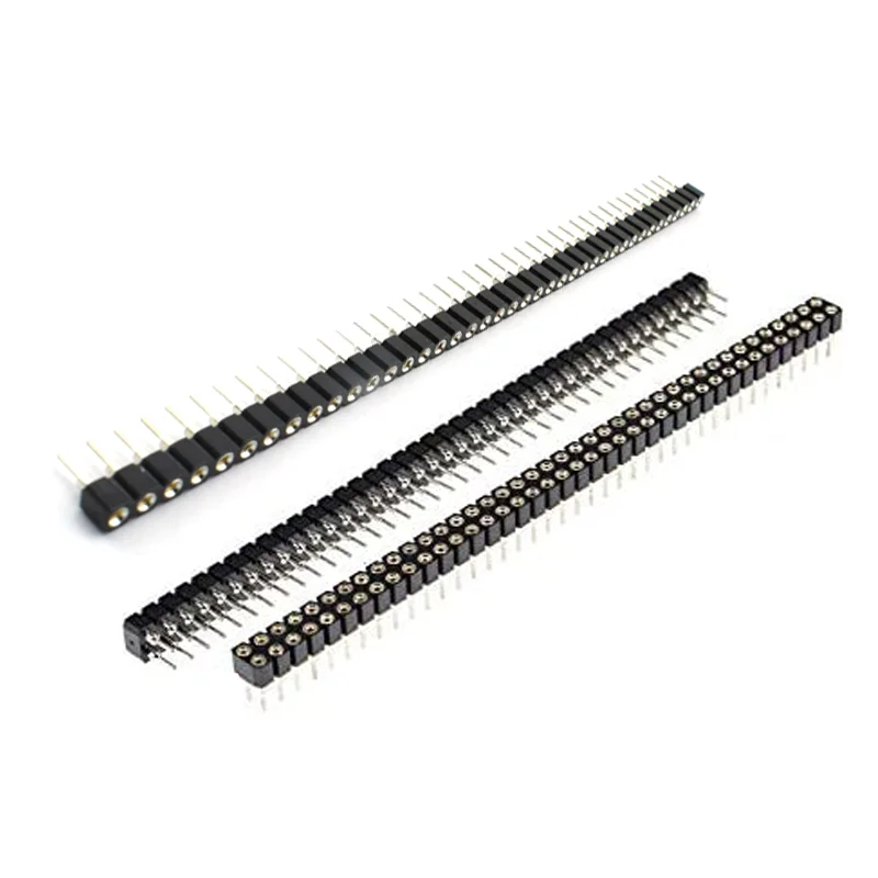 Однорядное гнездовое круглое отверстие основание штифта 2 54 мм 2x40P 5 шт