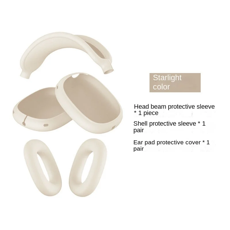 Starlight цветной 2024 AirPods Max2 силиконовый защитный чехол TPU прозрачный Чехол Набор из
