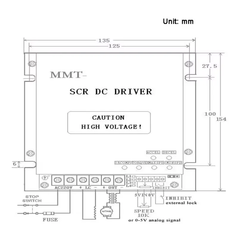 90 В 110 180 220 контроллер постоянного тока 35 А для скорости двигателя pmdc с