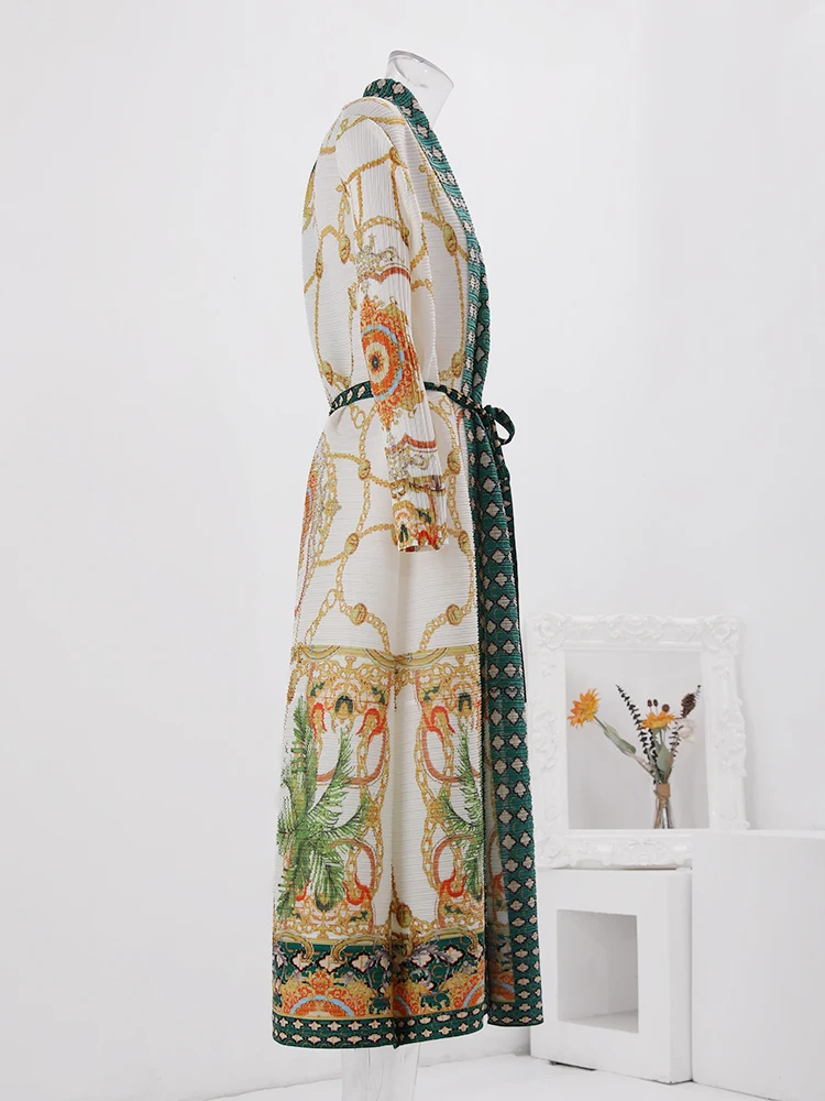 Женская плиссированная ветровка LANMREM винтажная куртка контрастных цветов с