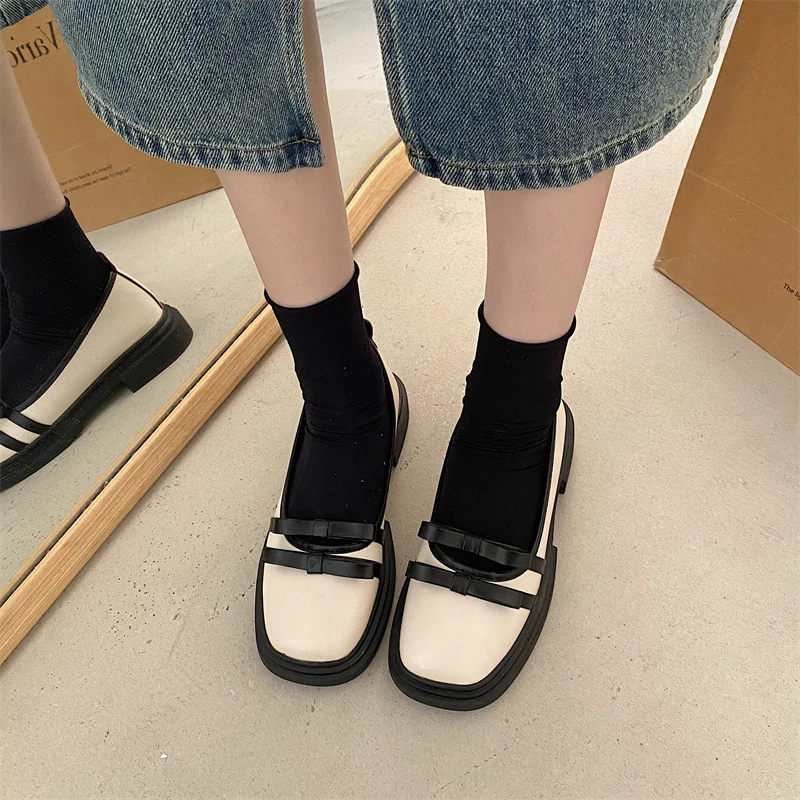 

Женские сандалии с квадратным носком, босоножки Мэри Джейн, брендовые Дизайнерские повседневные туфли на толстой подошве, новинка весны-лета 2023