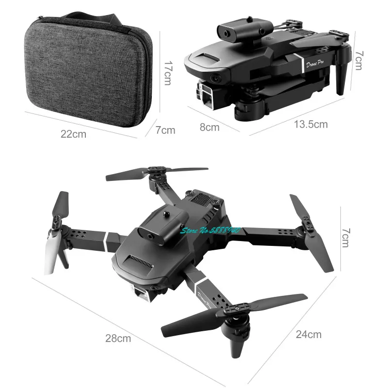 Фото МИНИ-дрон 4K Профессиональный HD-двойной квадрокоптер с двойной камерой WIFI FPV 360° °   Умный складной радиоуправляемый вертолет для предотвращения препятствий, дрон, подарок для мальчика №2