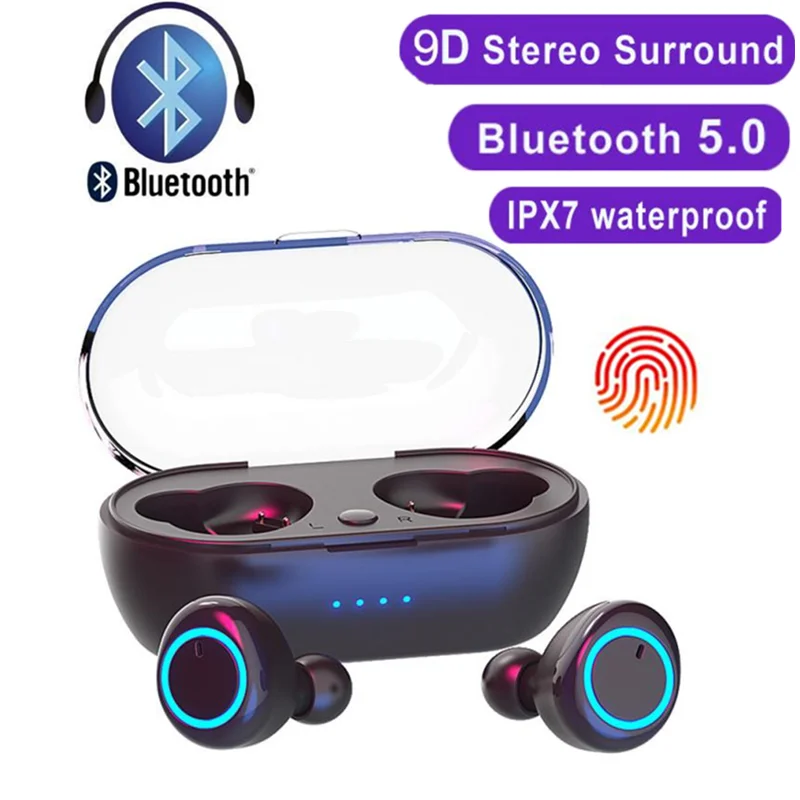 

Y50 TWS Bluetooth Earphone 5.0 Wireless HeadsetBass Earbuds True Wireless Stereo Headphone Sport Earphones For All Smart Phone