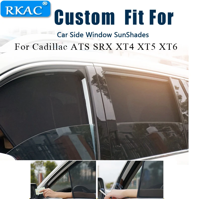 

Custom fit Car Curtain Car Side Windows Sun Visor Shield Sunshade reduce UV For Cadillac ATS SRX XT4 XT5 XT6 Accessories