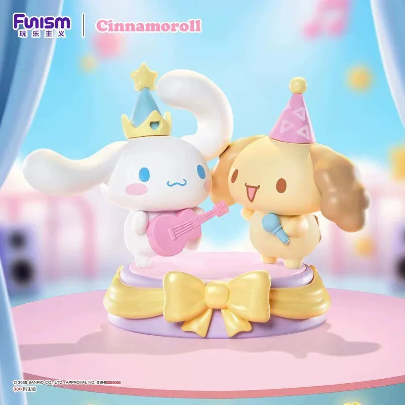 Фото Оригинальная коллекционная фигурка Funism Cinnamoroll из серии Dream Land: Cloud Swing Cinnamoroll, аниме-фигурка, загадочная коробка, модель-украшение, подарок №5