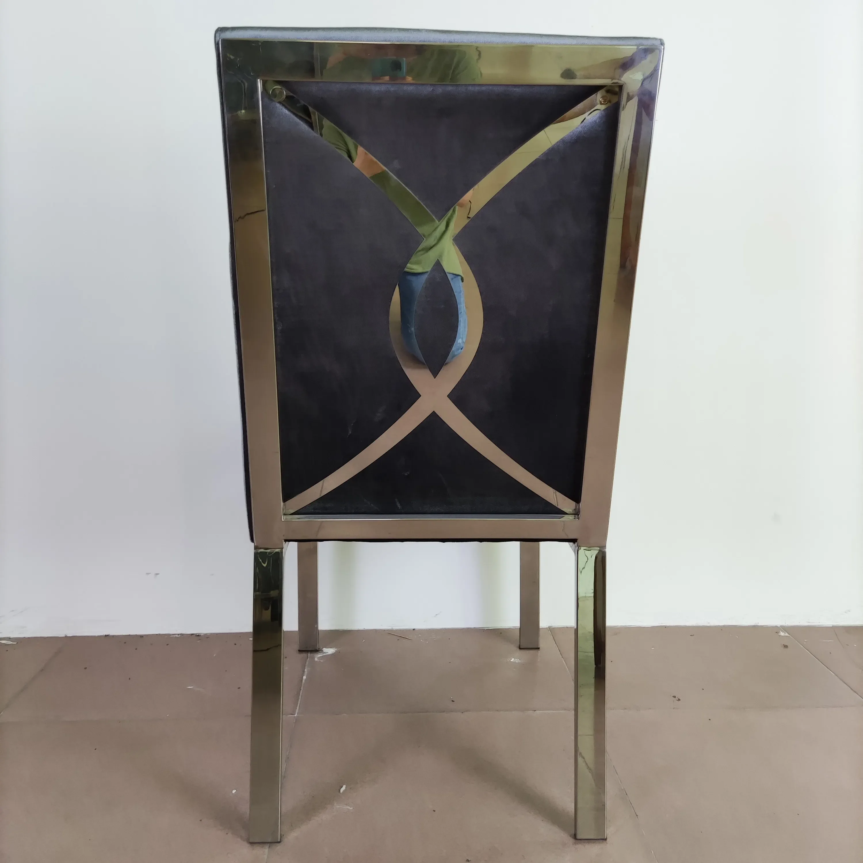 Мебель из латуни матовый роскошный обеденный стул нержавеющей стали золотого