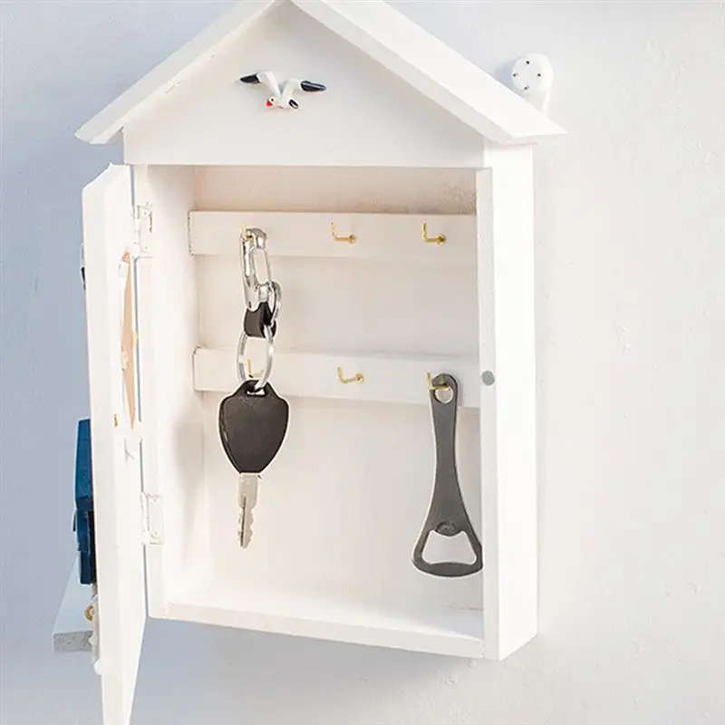 

Настенный держатель для ключей, декоративный деревянный органайзер для хранения, морской пляжный крючок с замком