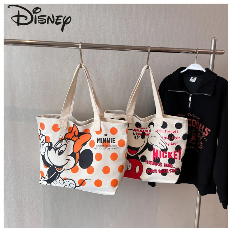 Disney Mickey New Fashion Women's Handbag High Quality Large Capacity Commuter Bag Cartoon Leisure Shopping Shoulder Bag