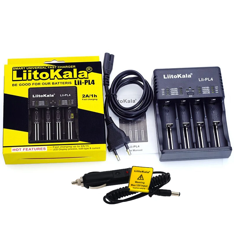 

Зарядное устройство Liitokala Lii-PL4 для литиевых/NiMH/LiFePO4 аккумуляторов для 18650 18350 18500 20700B 21700 20700 14500 26650