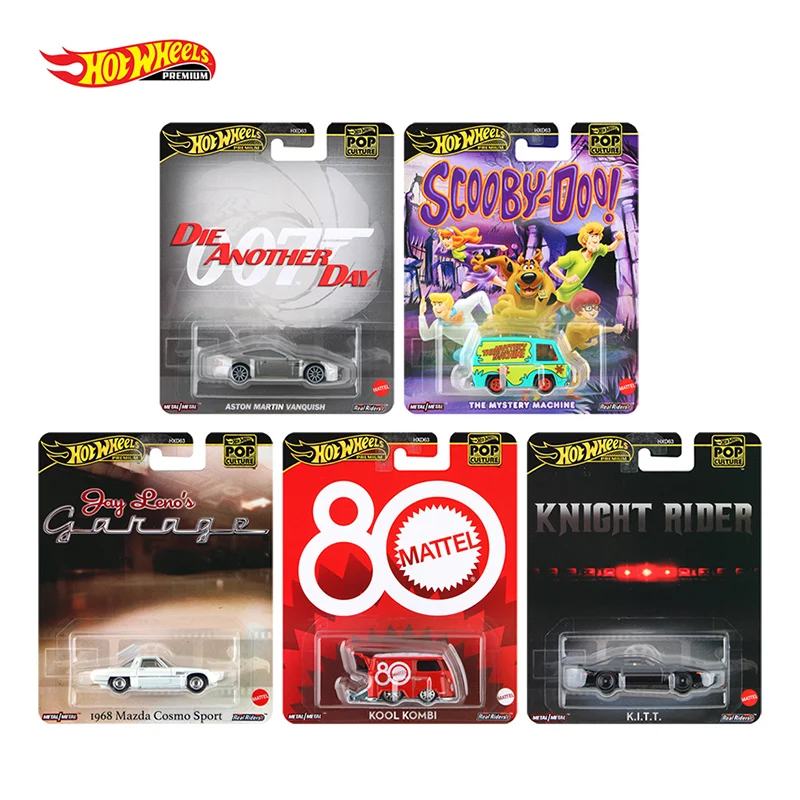 Hot Wheels Premium Pop Culture Aston Martin Vanguish The Mystery Machine Mazda Cosmo Kool Kombi 1/64 Литая под давлением