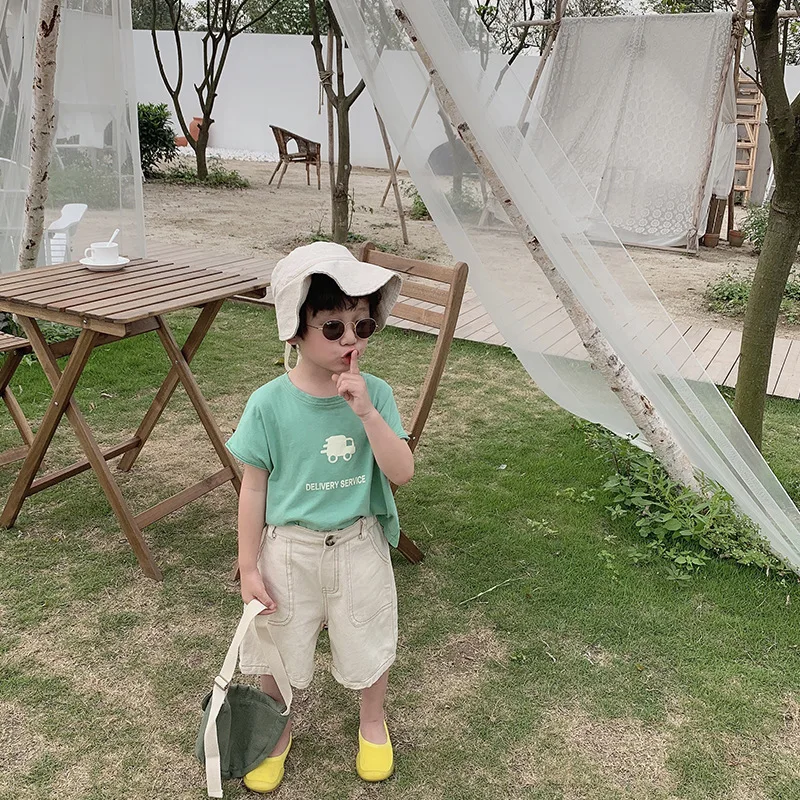 Летние мягкие футболки без рукавов для мальчиков и девочек 2022 с мультяшным