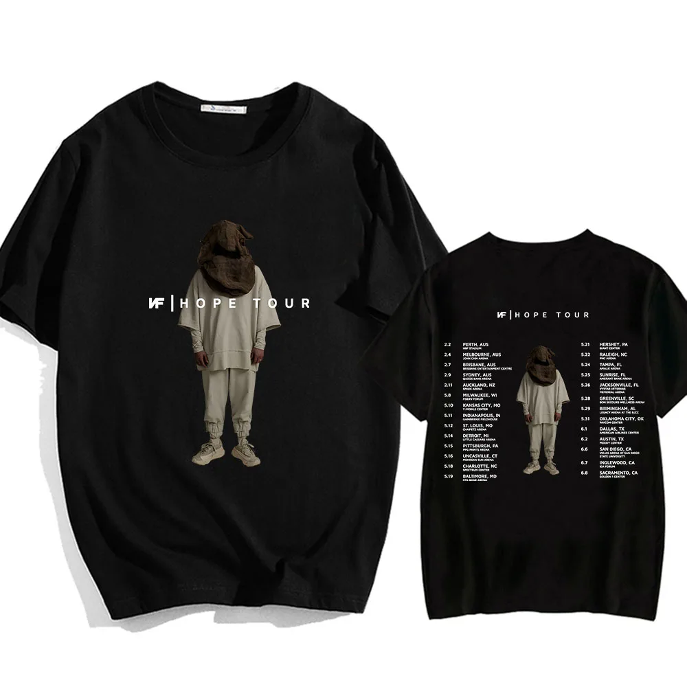 Футболка Rapper NF Hope Tour с коротким рукавом для мужчин и женщин хлопковая футболка