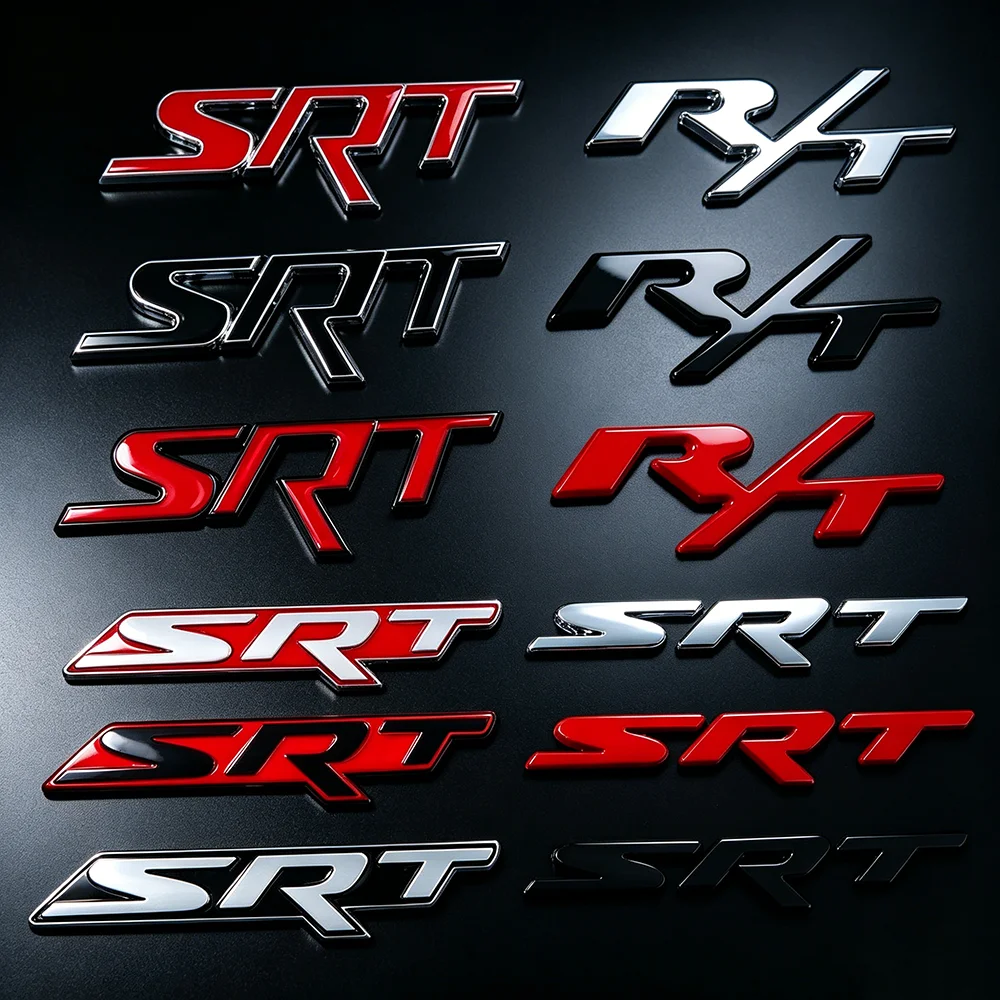 3D-эмблема из цинкового сплава SRT RT для боковых крыльев и багажника автомобиля, аксессуары для тюнинга Dodge Challenger Charger Durango Ram (art.: 3920dbcde73ad) - 3920dbcde73ad