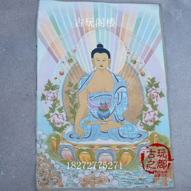 

Chinese collection Thangka embroidery Buddha diagram