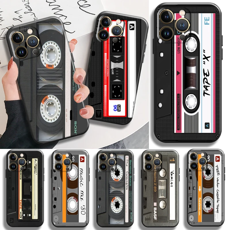 

Vintage Cassette Tape Retro Style Phone Case For Apple iPhone 13 12 11 Pro Max X XR XS Max 5 5s 6 6S 7 8 Plus SE2020 13 12 Mini