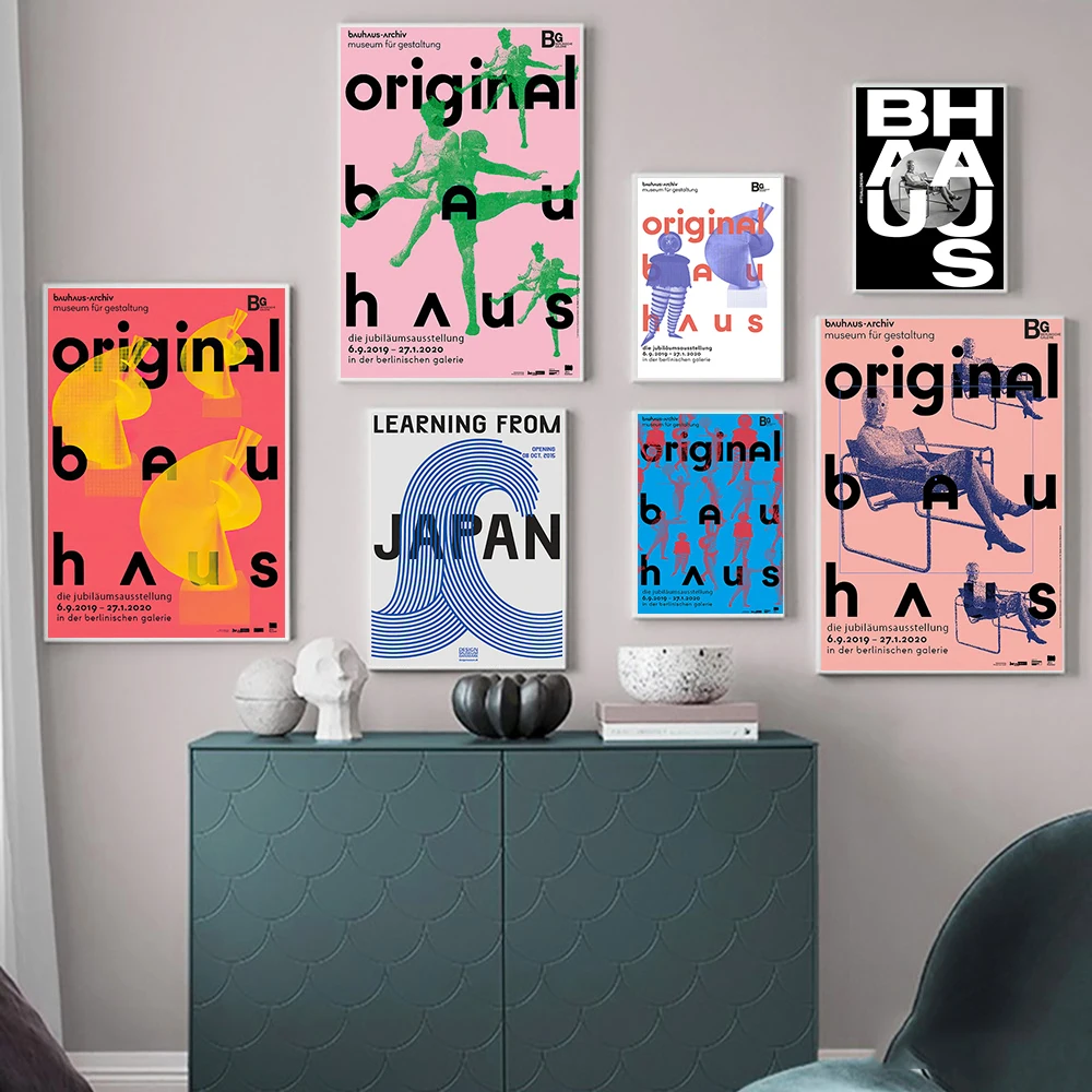 

Bauhaus Famous Poster Abstract Exhibition Paintings Print On Canvas Nordic Cuadros Home Decor Wall Art Picture For Living Room