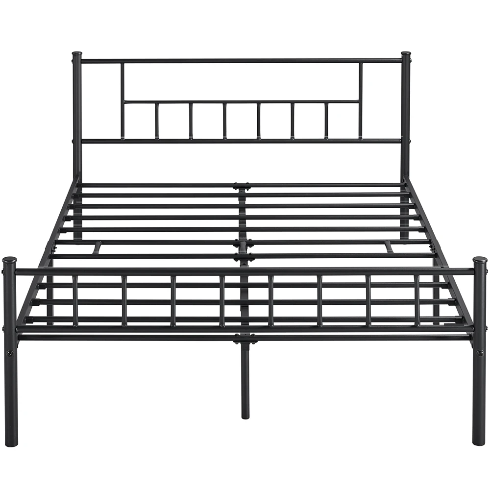 Metal Full Bed with Headboard and Footboard, Black Queen Bed Frame Furniture Bedroom 6