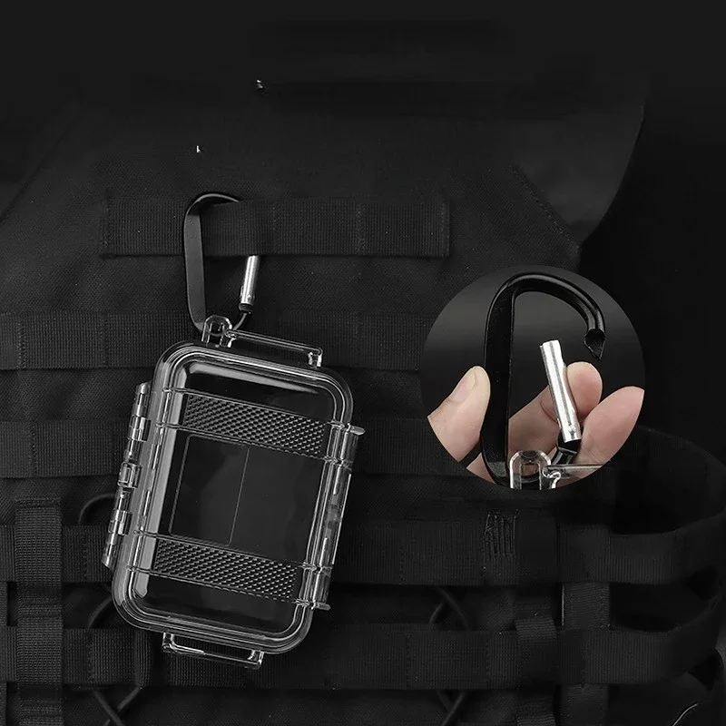 Тактический Защитный ящик из поликарбоната с карабином внешний инструмент для