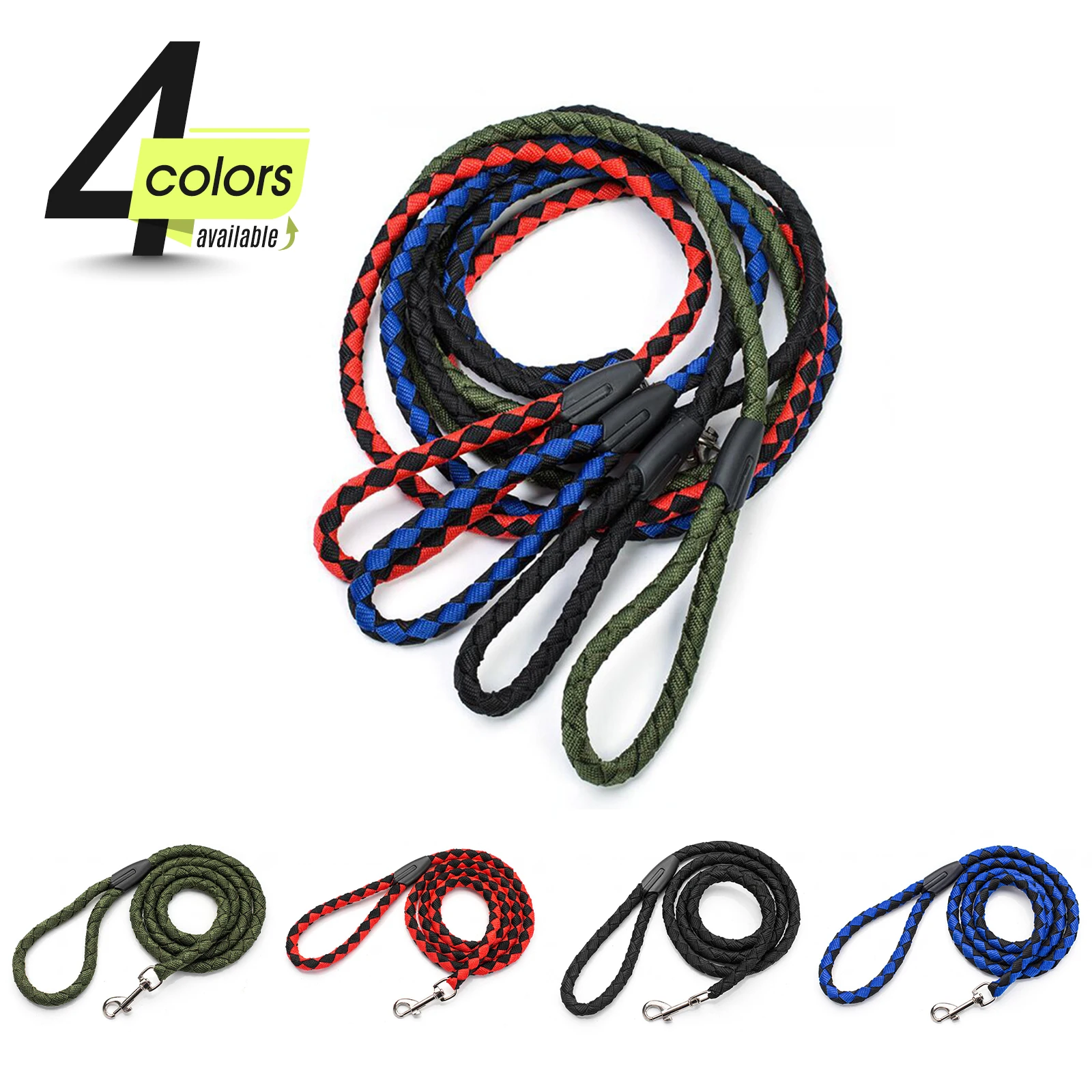 

Pet Rope Dog Leash Strong Nylon Braided Heavy Duty Dog Training Leash for Large and Medium Small Dogs Long Walking PL217