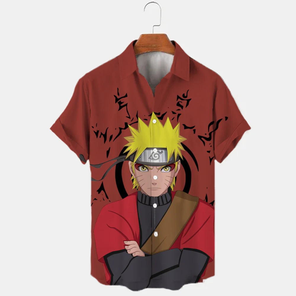 

Summer Men's Best Quality Shirts Naruto Shirts Plus Size T Shirts Hawaiian Shirts Men's Social Shirts