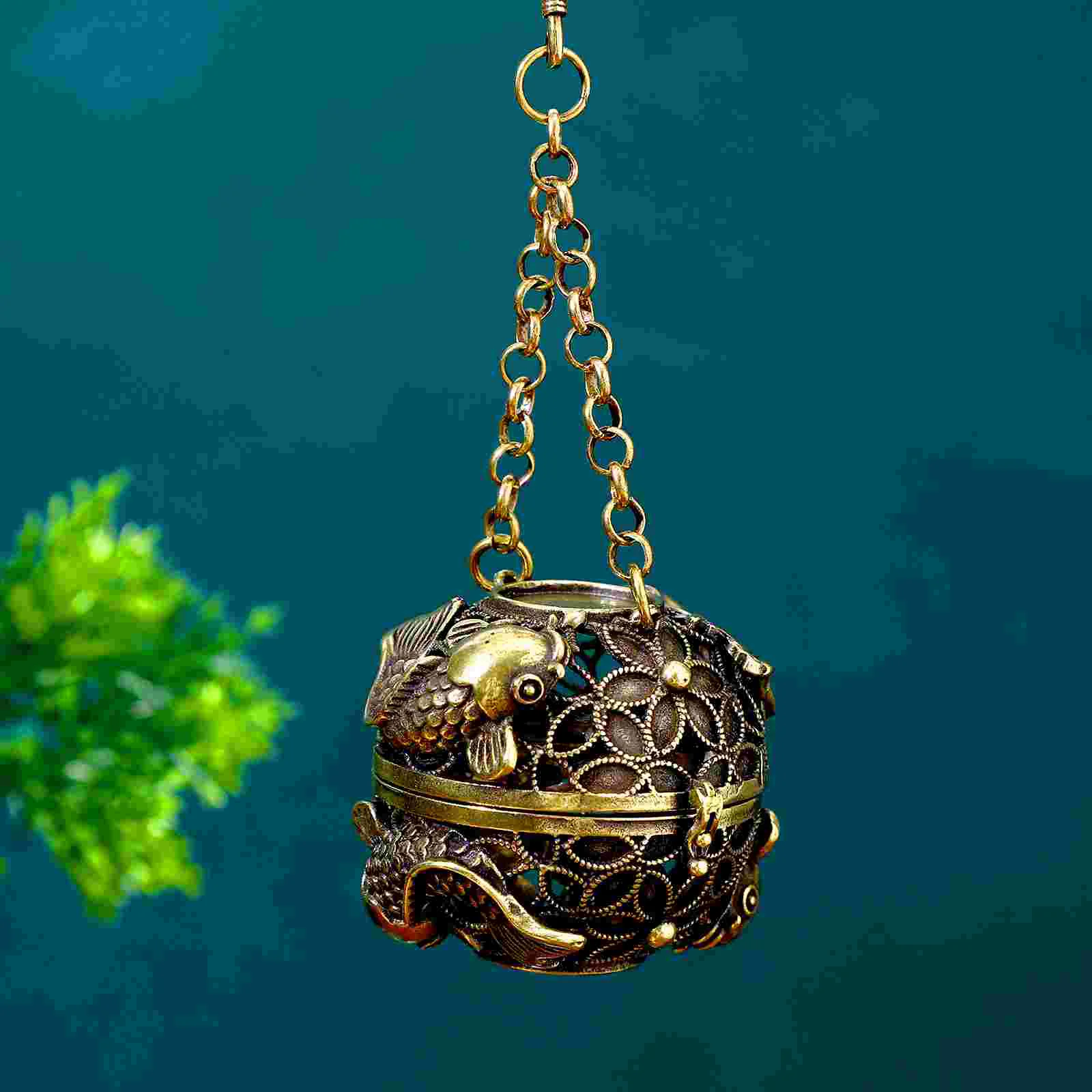 Ароматерапевтическая машина шарик подвеска декор цепочка медная горелка