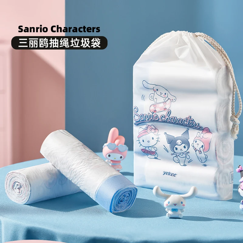 

Kawaii Sanriod Anime Hobby Mymelody Kuromi Cinnamoroll Kitty Cute Household Household Garbage Drawstring Garbage Bag Thickened