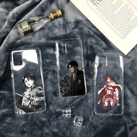 attack on titan anime phone case transparent soft for iphone 12 11 13 7 8 6 s plus x xs xr pro max mini
