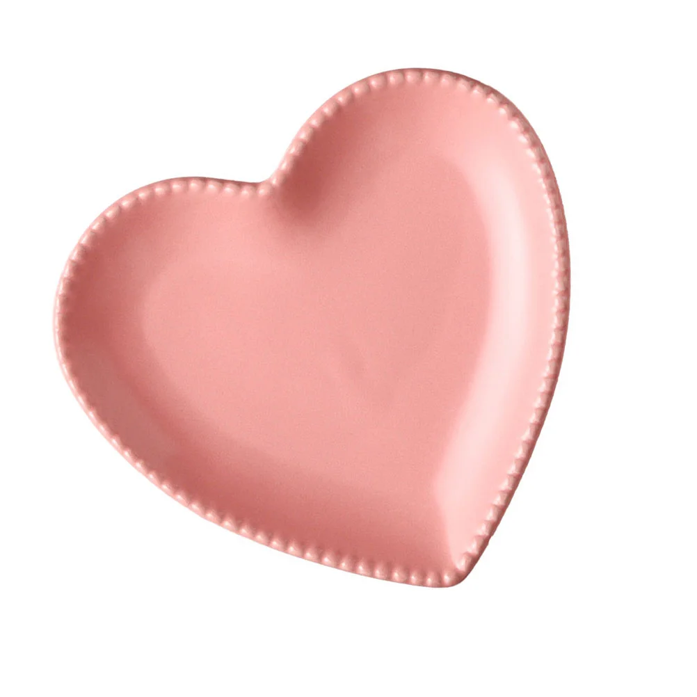 

Plate Heart Plates Ceramic Dish Dessert Serving Tray Kitchen Shaped Porcelain Must Haves Salad Dinner Bowls Decorative Snack