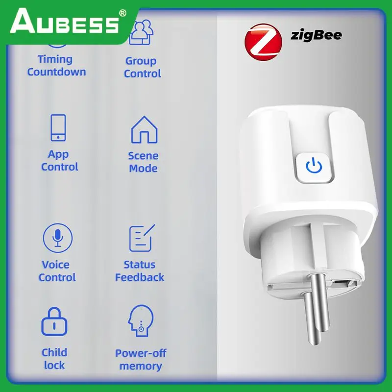 

Zigbee Tuya 16a Smart Socket Remote Control Eu Plug Wireles Power Monitor Outlet Voice For Alexa Google Home Smart Home