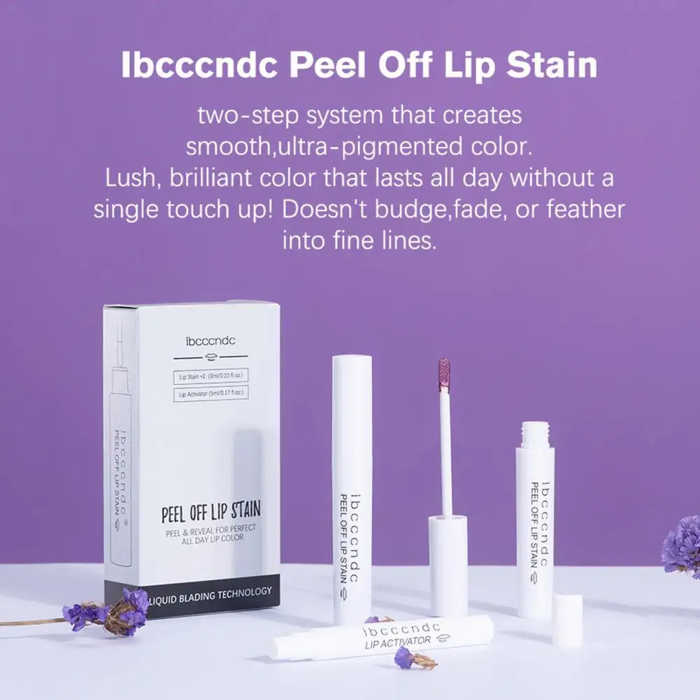 

1Set Peel Lip Gloss Practical Magical Color Peel Off Lip Tint Longwearing Apply Easily Tear Off Lip Gloss