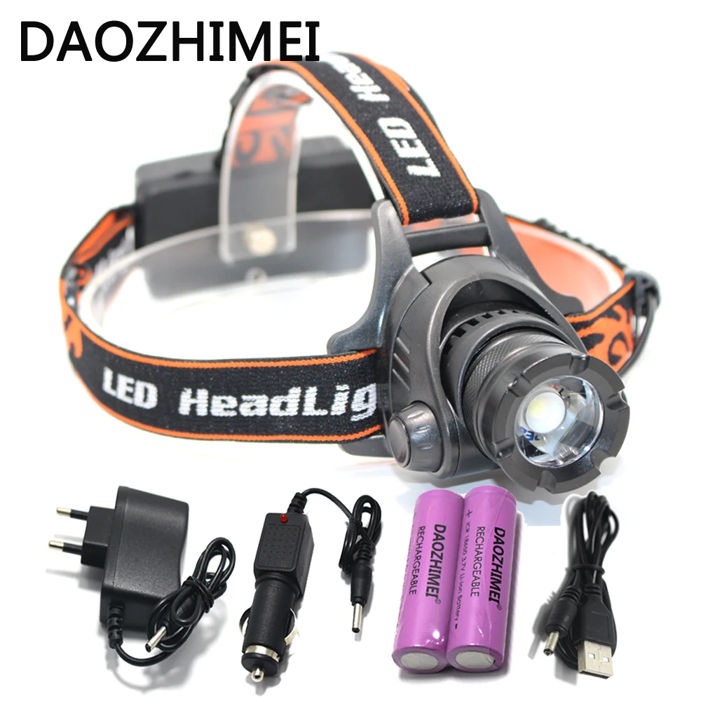 

2000Lm Waterproof XML L2 U2 Zoom LED Headlight Headlamp Head Lamp Light Zoomable Adjust Focus For Bicycle Camping Hiking