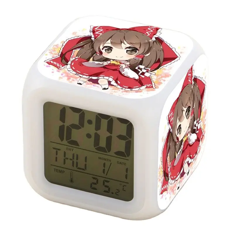 Проектные часы Touhou, будильник Hakurei Reimu Shameimaru Aya Kirisame Marisa Izayoi Sakuya Patchouli, цифровые часы, фигурка
