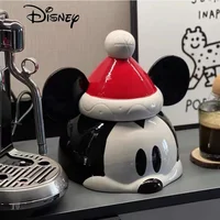 Disney Mickey Mouse Figure Ceramic Ornament  Living Room Mickey Minnie Figurines Creative Ornament Home Tv Cabinet Decoration