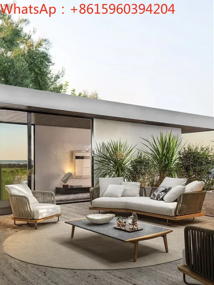 Изготовленный на заказ уличный диван во дворе уличная мебель из ротанга