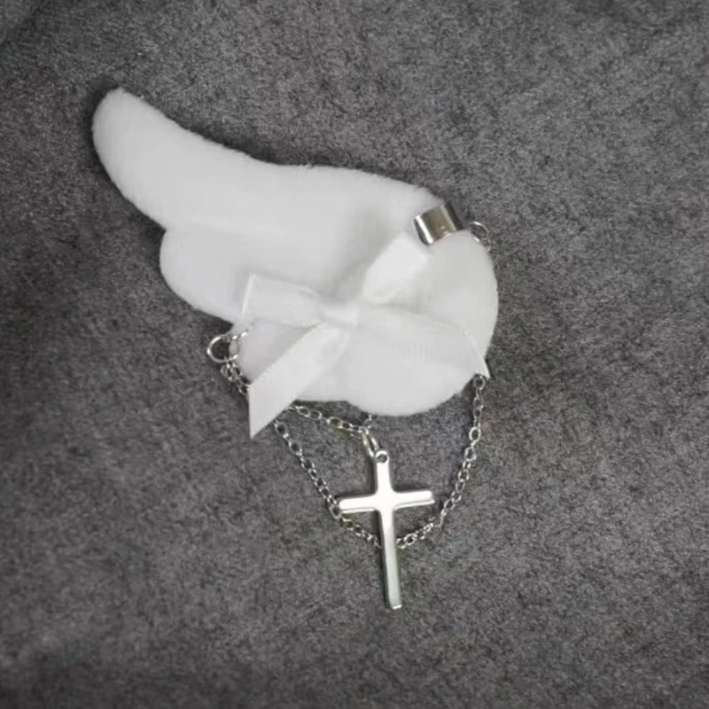 Заколки для волос с бантом и крылышками подвеска-заколка Y2K аксессуары девочек