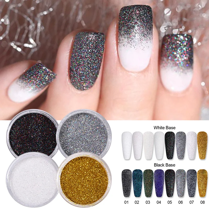 

Mix Mirror Gradient Nail Rub Powder Sparkly Glitter Rose Gold Shade Nail Art Decoration Pigment DIY Holographic Manicure