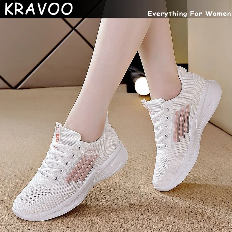 

KRAVOO Summer Women Shoes Hollow Out Sneakers Comfortable Mesh Women's Breathable Running Shoes Casual Shoes 2023 New Summer