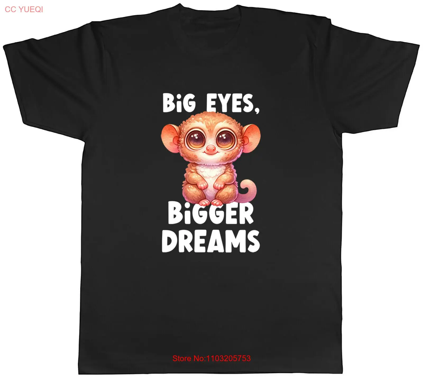 Мужская футболка Tarsier Lover Big Eyes Bigger Dreams в подарок